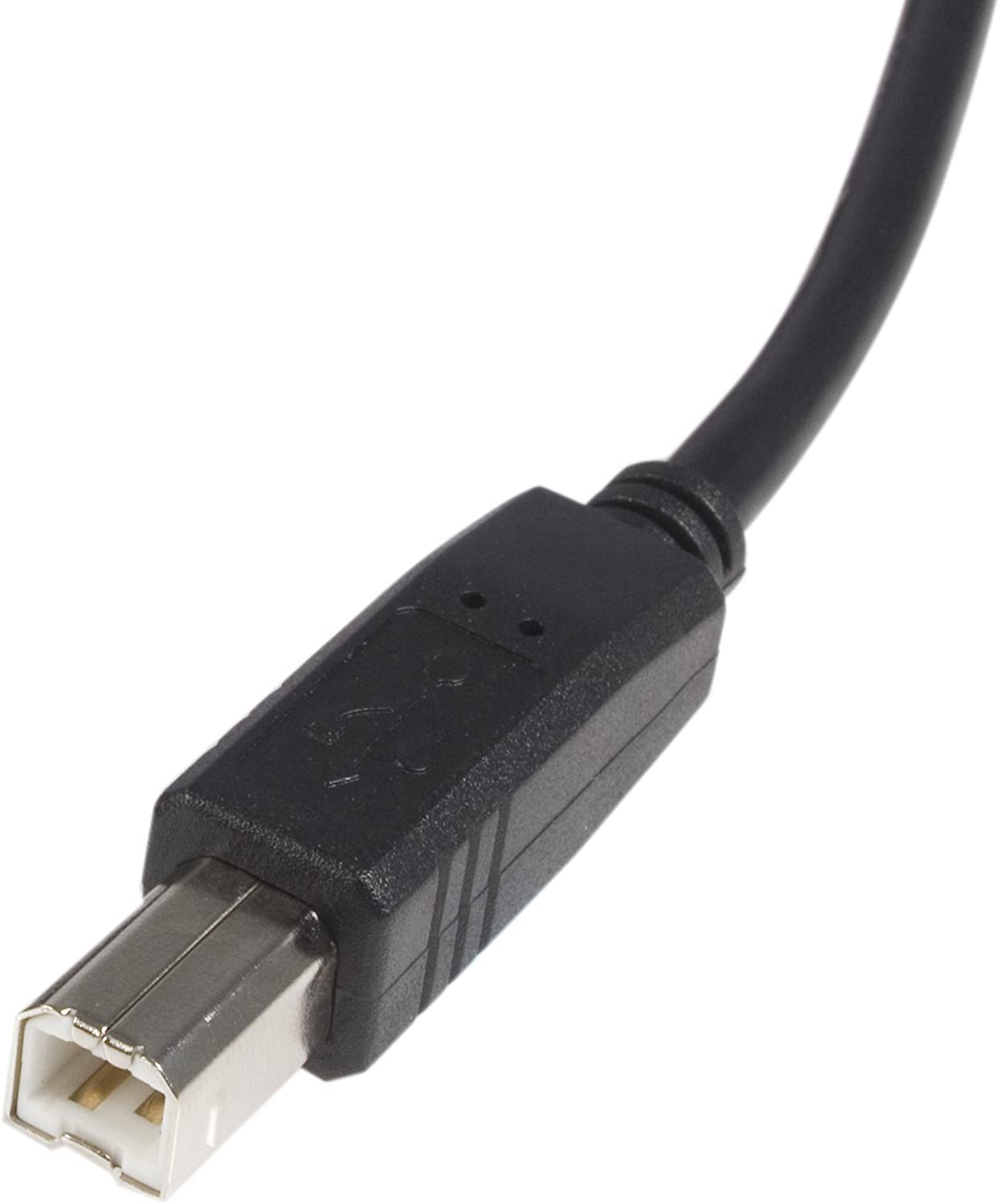 StarTech.com 10 ft USB 2.0 Certified A to B Cable - M/M - 10ft type a to b USB Cable - 10ft a to b USB 2.0 Cable (USB2HAB10),Black - Image 3
