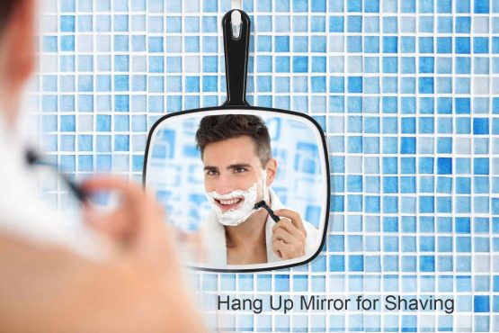 OMIRO Hand Mirror, Extra Large Black Handheld Mirror with Handle,Square,XL - Image 4