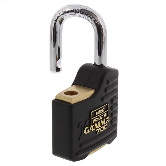 BURG-WÄCHTER Padlock, 9 mm Shackle Thickness, Ultra Hard, Drilling and Pinching Protection, Incl. 2 Keys, Gamma 700 55 SB - Image 3