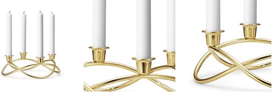 Georg Jensen Season Candleholder, Gold Plated Stainless Steel by Maria Berntsen - Image 4