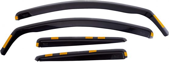 HEKO-24257 (4 Pieces) Front Rear Wind Deflectors Fits Nissan QASHQAI 2007-2014 on 5-Door Hatchback
