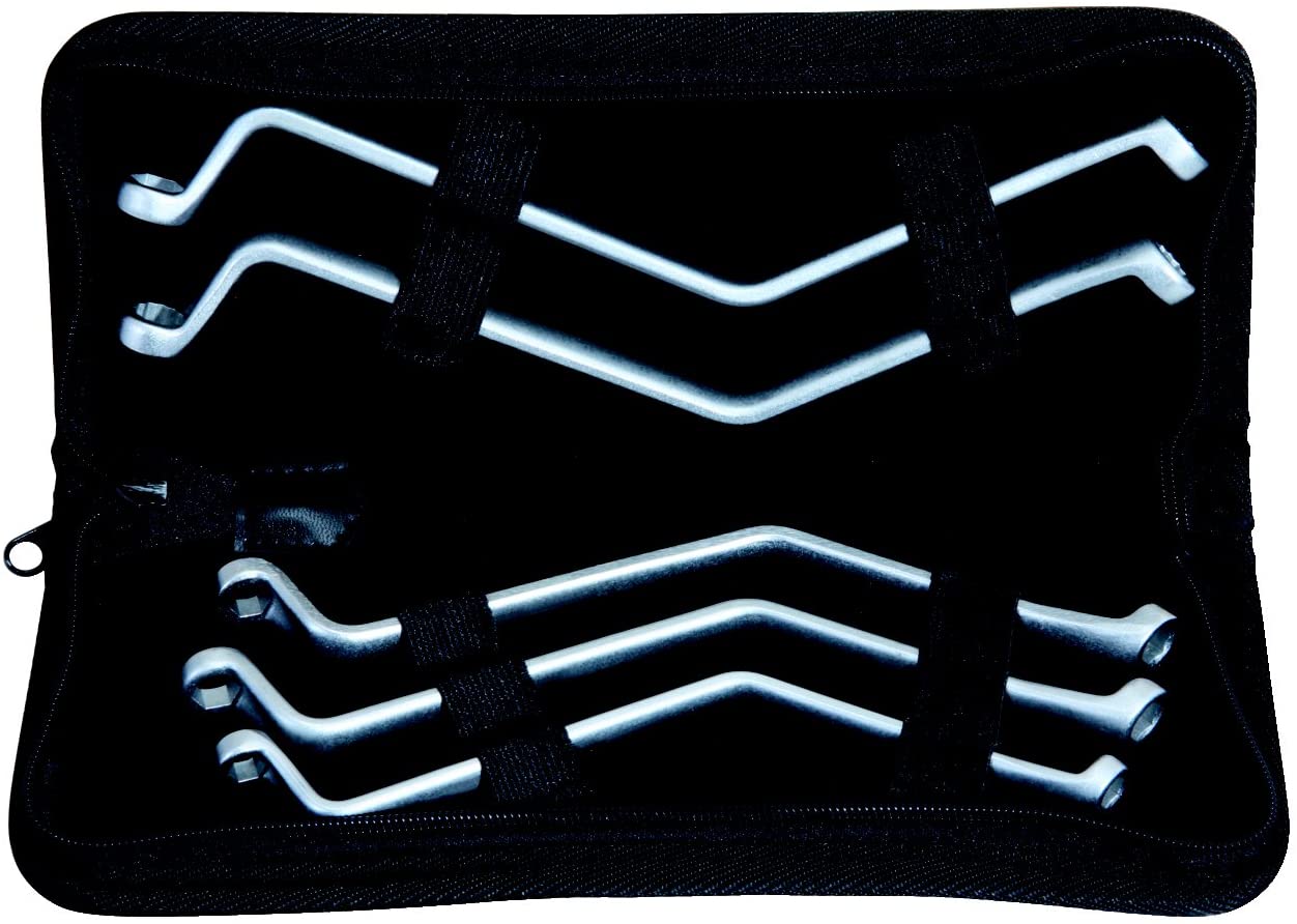 KS Tools 518.0300 7-11mm Classic Brake Bleeding Wrench Set (5 Pieces), Chrome