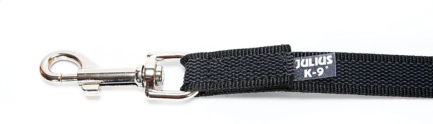 Color & Gray Super-Grip Leash with Handle, 20 mm x 1,2 m, Black-Gray - Image 2
