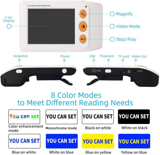 Digital Mobile Magnifier with 3.5 Inch LCD Screen - Provides 25X Text Enlargement for Easier Reading by Home Care Wholesale - Image 2