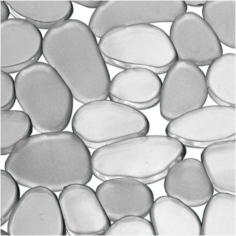 iDesign 60063 Pebblz Dish Mat, Regular Plastic Sink Protector, Draining Board Mat, Graphite - Image 3