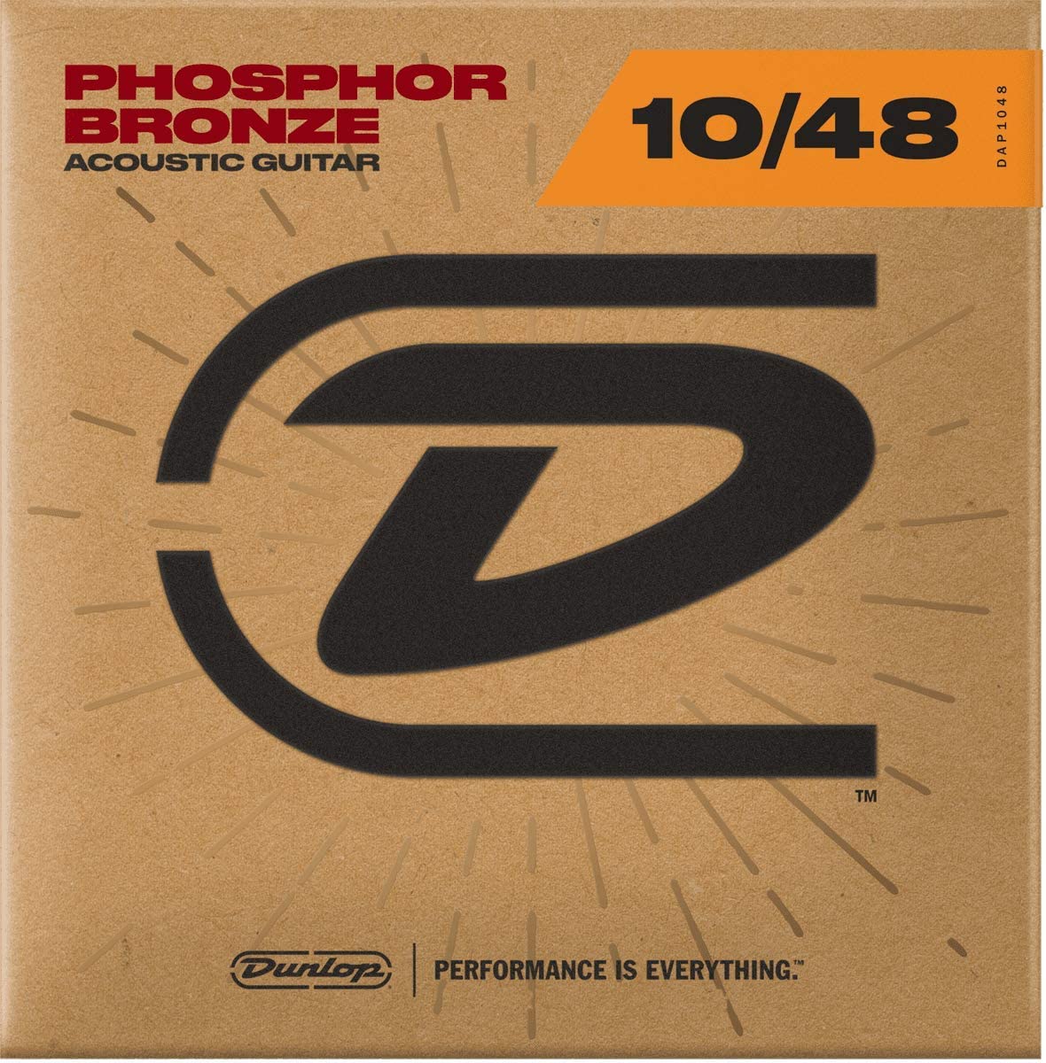 Dunlop DAP1048 Phosphor Extra Light 10-48 Acoustic Guitar Strings, Phosphor Bronze, Extra Light ( 10 - 48 )