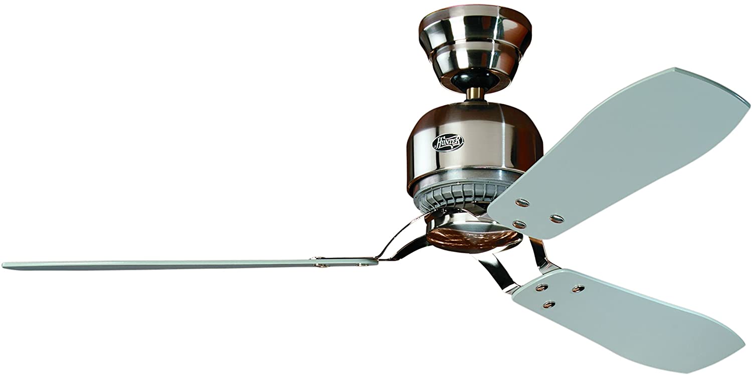 HUNTER FAN Ceiling Fan Industrie II 132 cm Indoor, and Wall Control, Brushed Chrome