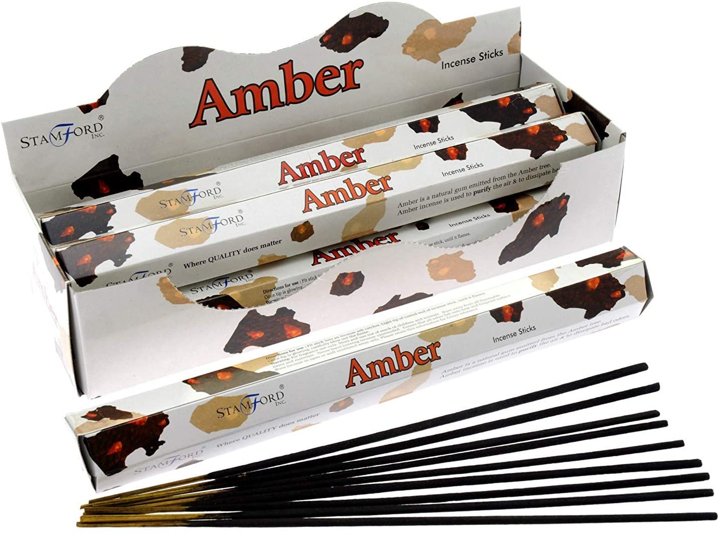 STAMFORD INC. 37111 Amber Incense Sticks, 20 Sticks x 6 Packs - Image 4