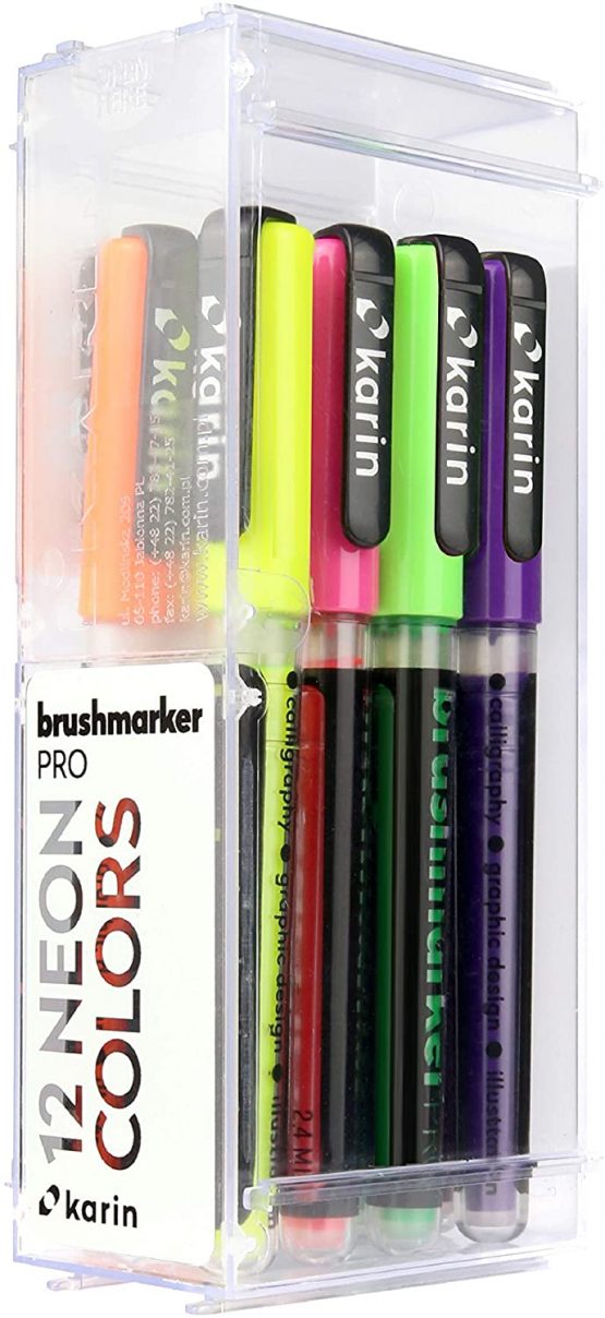 KARIN Brushmarker PRO 12"Neon Colours" Set, KAR27C12 - Image 2