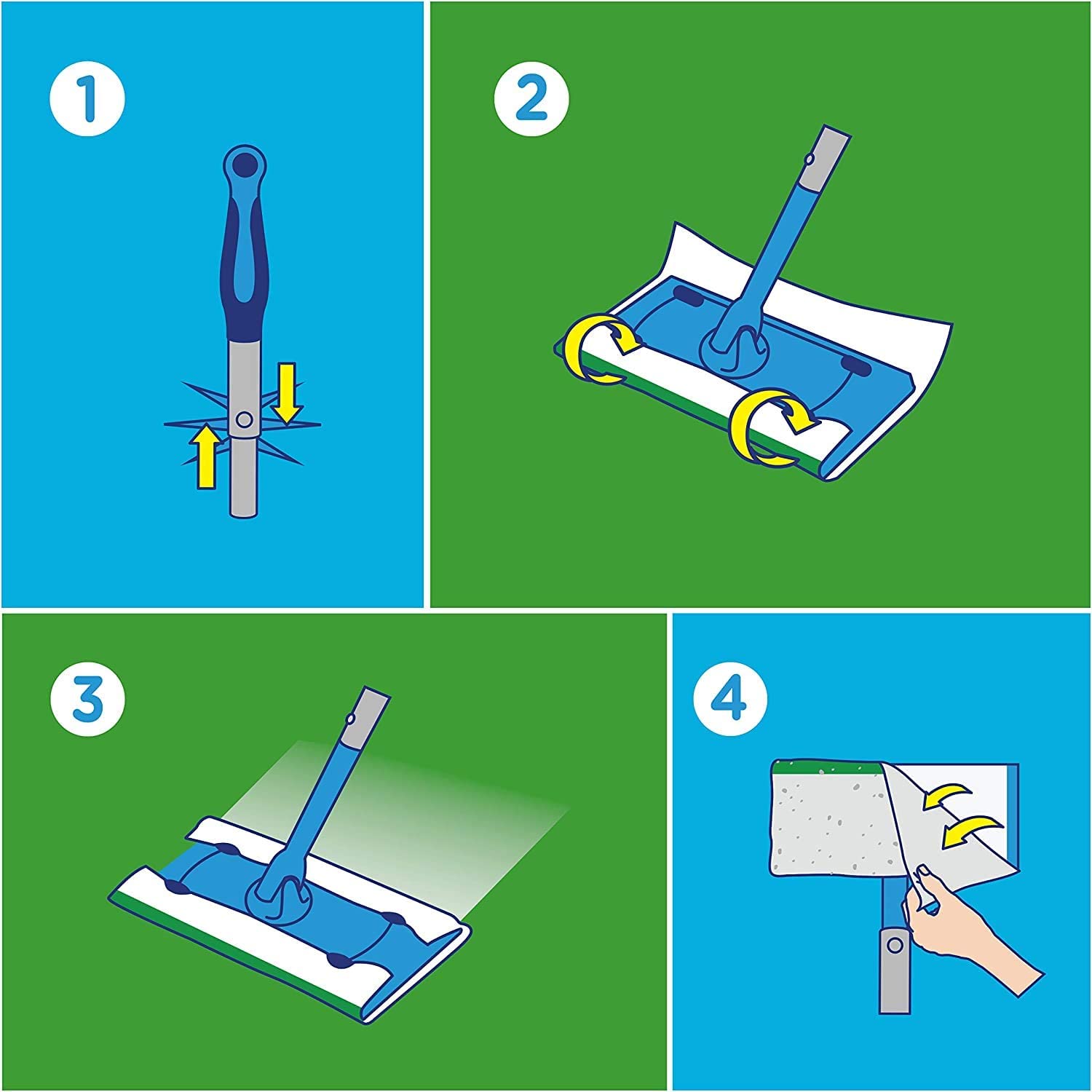 FLASH Speedmop Wet Cloth Refills 12, White, 12 x 12 inch - Image 4