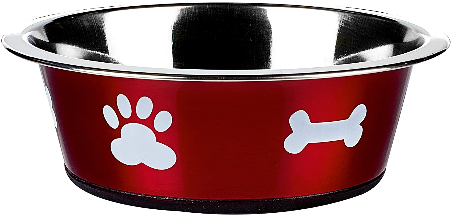 Classic Pet Products Classic Posh Paws Dish, 1600 ml, Red, 1600ml