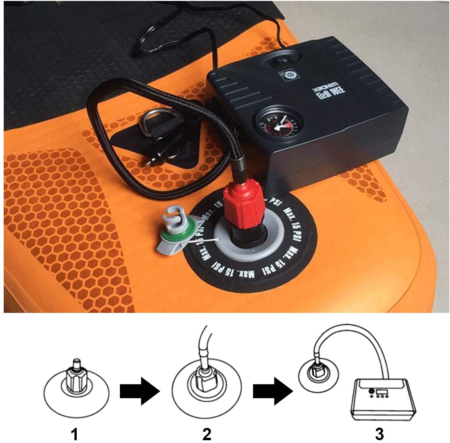 Oumers Inflatable SUP Pump Adaptor Air Pump Converter - Image 4