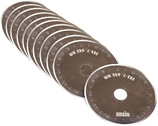 Rotary Cutter Blades 45mm x 10 Pack | Compatible with OLFA, Fiskars 45mm Rotary Cutter | Perfect for Quilting, Patchwork, Crafts and Sewing - Image 4