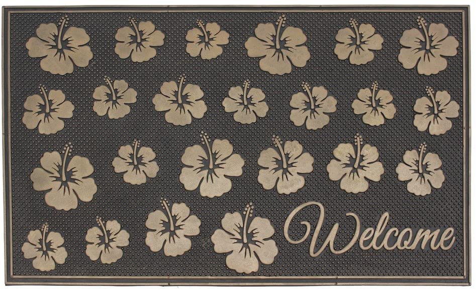 JVL Havana Heavy Duty Welcome Rubber Pin Door Mat, 45 x 75 cm - Flowers, Multi/colour, 45 x 75 cm (Rectangular) - Image 4