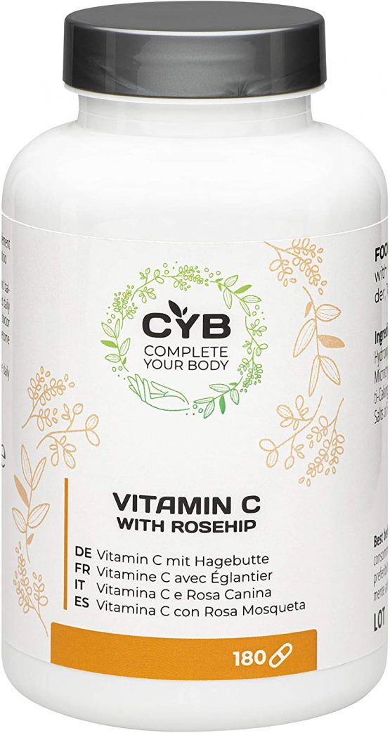 CYB Vitamin C with Rosehip 500 mg vitamin C, 30 mg rosehip powder
