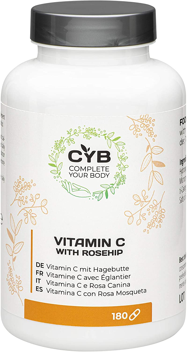 CYB Vitamin C with Rosehip 500 mg vitamin C, 30 mg rosehip powder