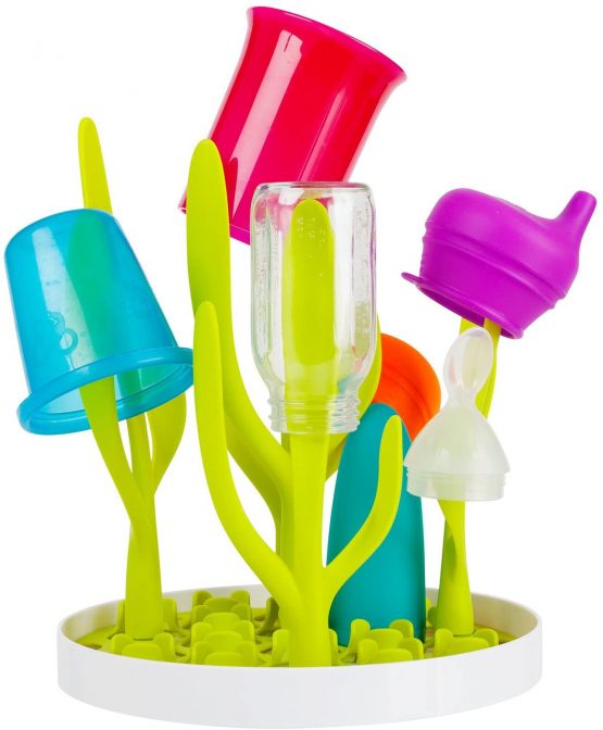 TOMY Boon Sprig Countertop Drying Rack | Stylish Nursery Product to Hold up to 8 Bottles and Sippy Cup Parts| BPA Free, Green - Image 3