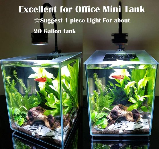 Lominie LED Aquarium Light, Dimmer Control 0-100% Brightness 50W Planted Fish Tank Light Asta120 Clamp Clip Lamp for Freshwater Refugium Algae Fish Tank with Gooseneck (F120 Freshwater) - Image 4