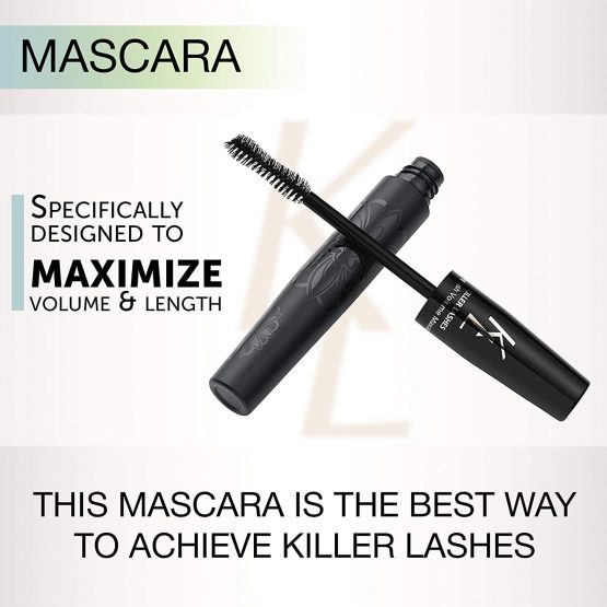 KL Killer Lashes Mascara Black and Ultimate Fibre Lash Extender for Fuller Longer Lashes - Image 3