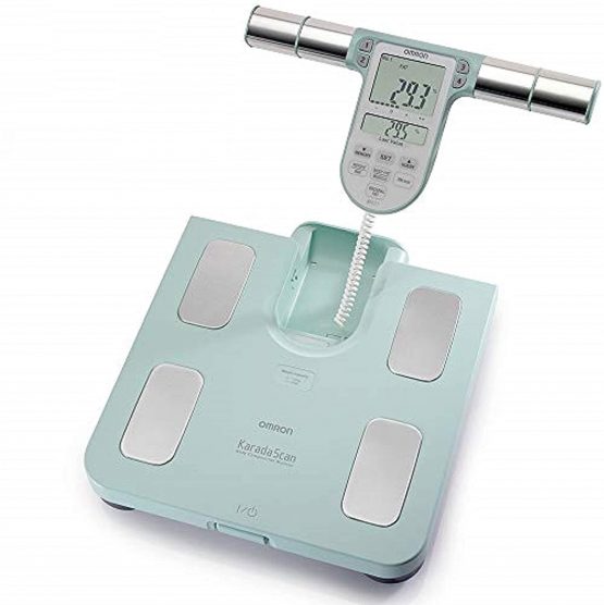 OMRON BF511 Clinically Validated Full Body Composition Monitor with 8 high-precision sensors for hand-to-foot measurement - Turquoise