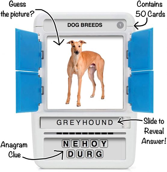 100 PICS Dog Breeds Travel Game - Family Flash Cards, Pocket Puzzles For Kids And Adults - Image 2