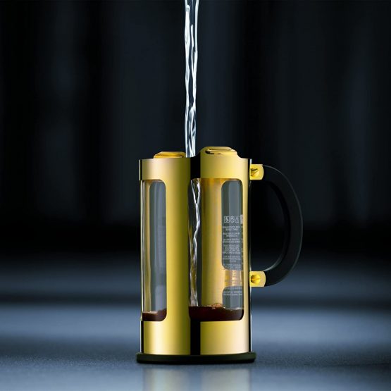 BODUM 0.35 Litre/12 oz Borosilicate Glass Chambord 3-Cup Coffee Maker, Gold - Image 4