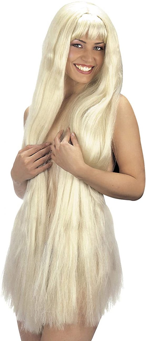Extralong 100cm Blonde Wig for Hair Accessory Fancy Dress