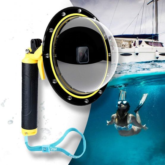 AFAITH Dome Port for GoPro, Underwater 6" GoPro Dome Port Cover Case with Waterproof Lid Case + Floating Bobber Handle + Trigger for GoPro Hero 2018 Hero 6 Hero 5 Black Hero 7 Black - Image 4