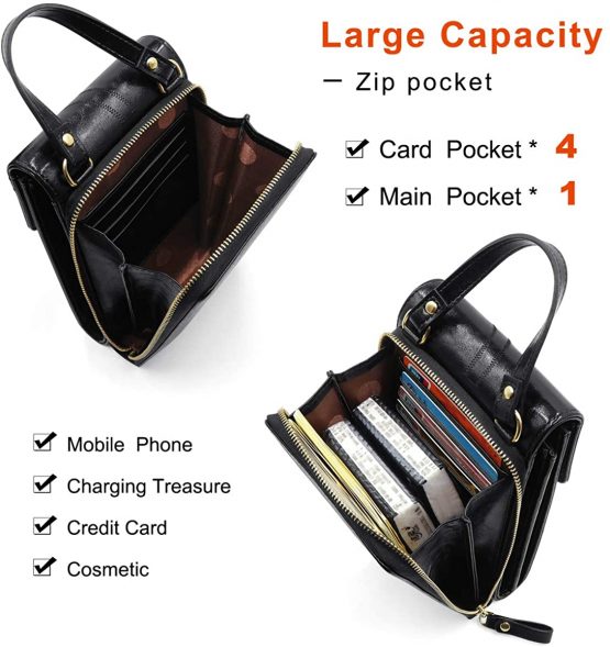 leather cell phone crossbody bag