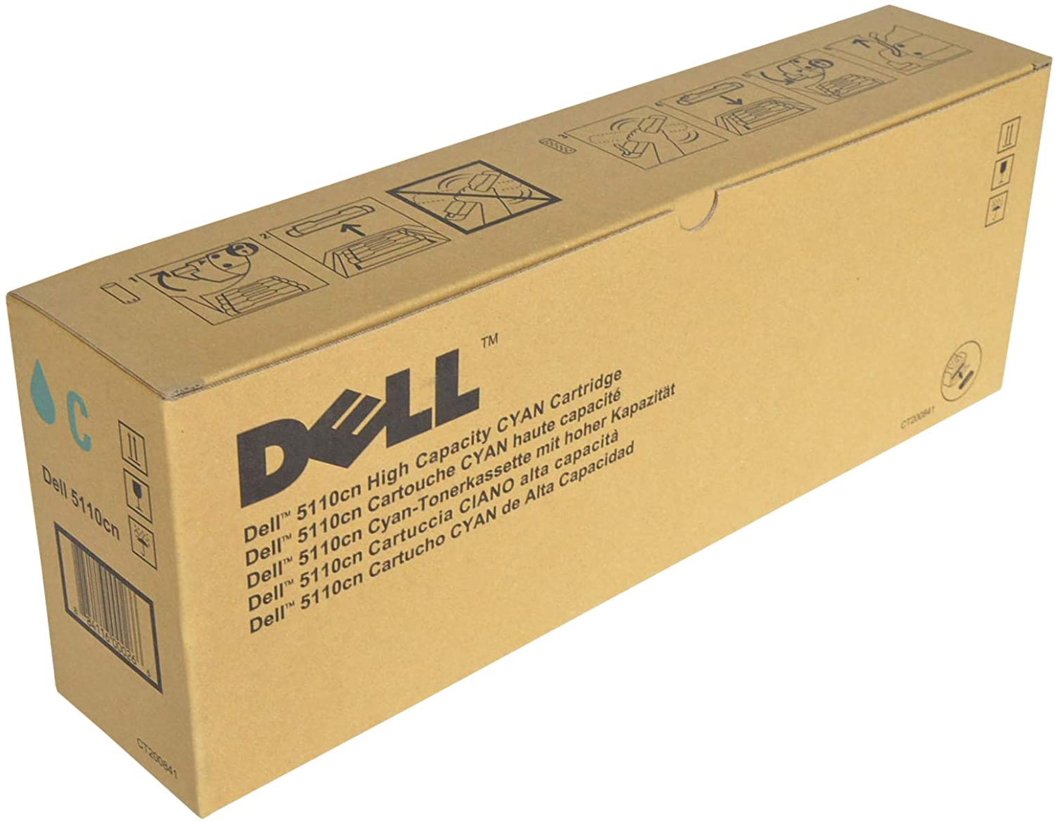 Dell 5110cn Cyan Toner Cartridge - 12000 Pages
