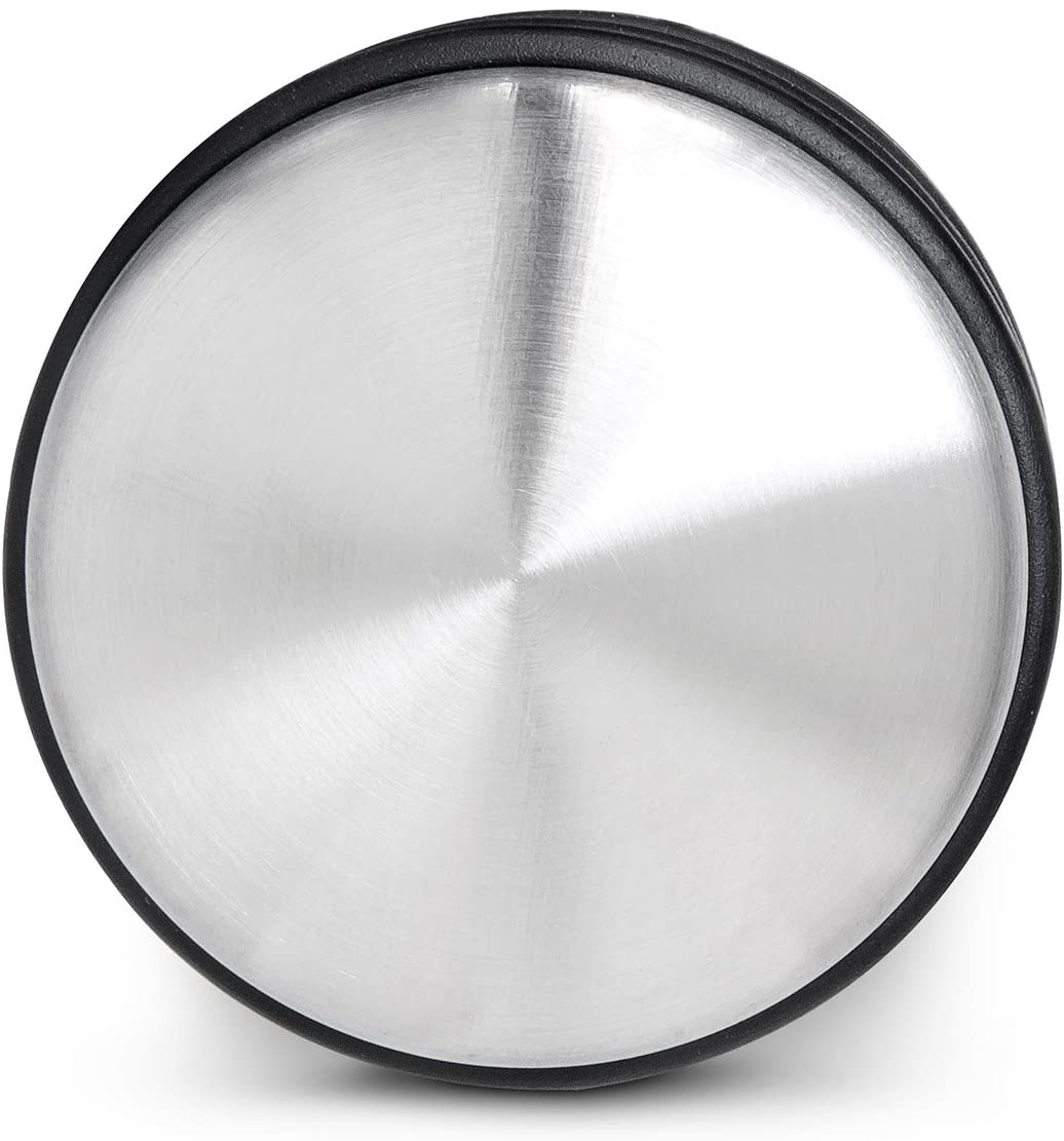 Relaxdays Heavy Door Stopper, Door Stop with Rubber Rings, Stainless Steel and Rubber Door Buffer, HBT: 75x68x68 mm, Silver - Image 4
