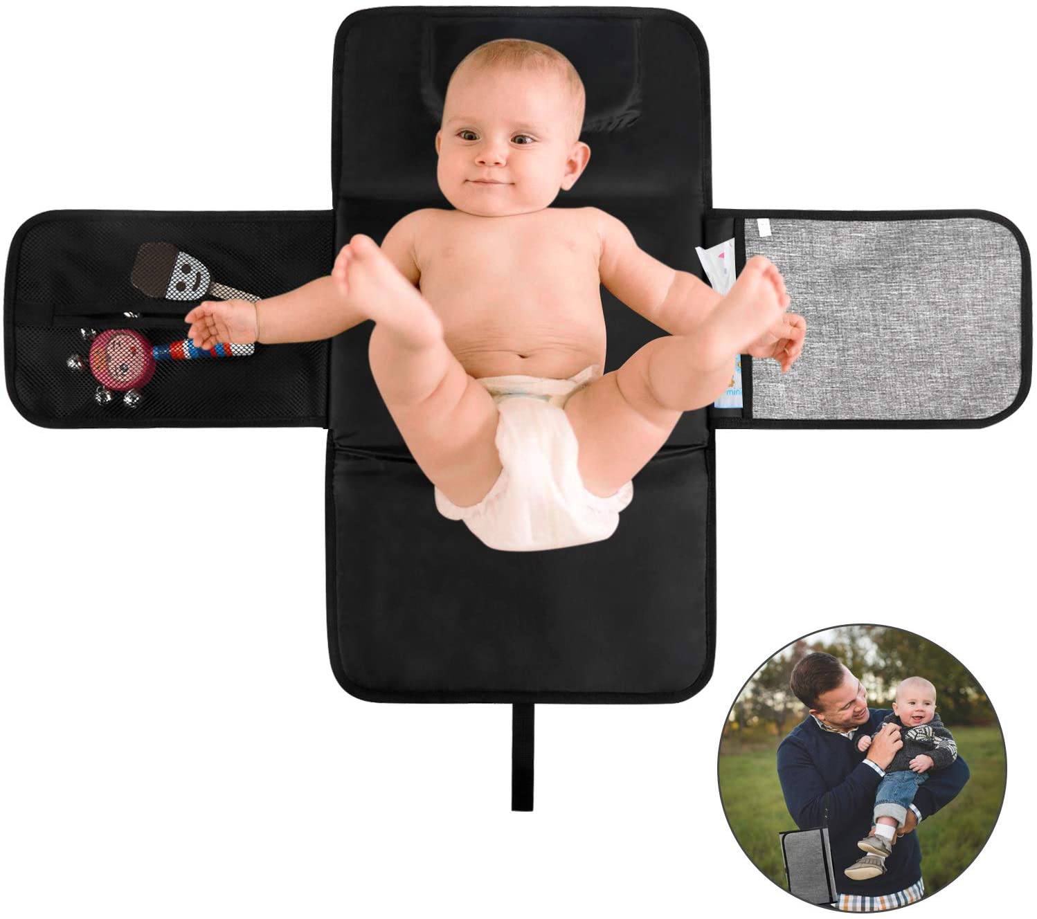 Ballery Portable Nappy Changing Mat, Foldable Baby Changing Mat