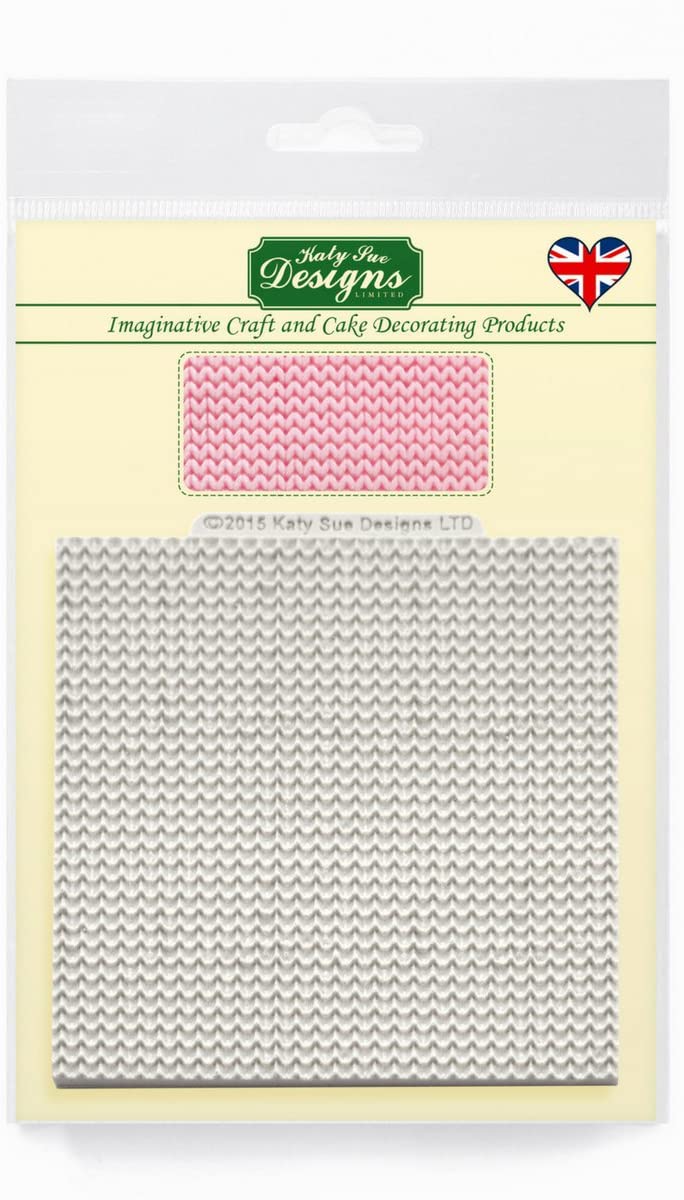 Knitting Design Mat Silicone Mould for Cake Decorating Crafts, Cupcakes, Sugarcraft, Candies, Card Making and Clay