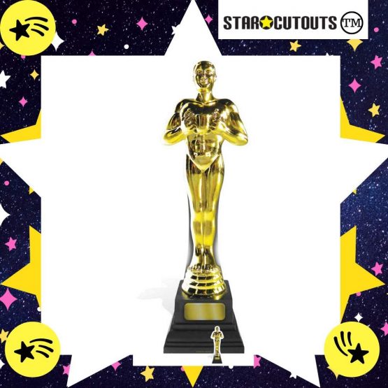 Star Cutouts SC1421 Gold Statue Lifesize Cardboard Cutout Stand in Perfect for Awards, VIP and Hollywood Parties and Events - Image 2