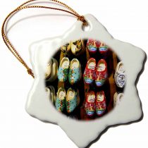 3dRose Netherlands, Holland, Amsterdam, Wooden Clogs-Eu20 Mgl0049-Miva Stock Snowflake Ornament, Multi-Colour, 3-Inch
