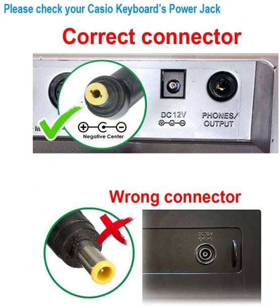 T POWER 9vdc AC Adapter For Casio Piano Keyboard AD-5 AD-5ML AD-5MU AD5MU AD-5MLE AD-5GL AD5GL TC1#1035 (CTK, CA, MA, HT, LK, CT, Series) power supply cord charger - Image 2