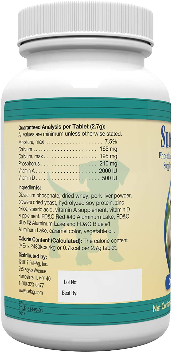 PetAg Sure Grow 100 Puppy Vitamins Calcium & Phosphorus Supplement