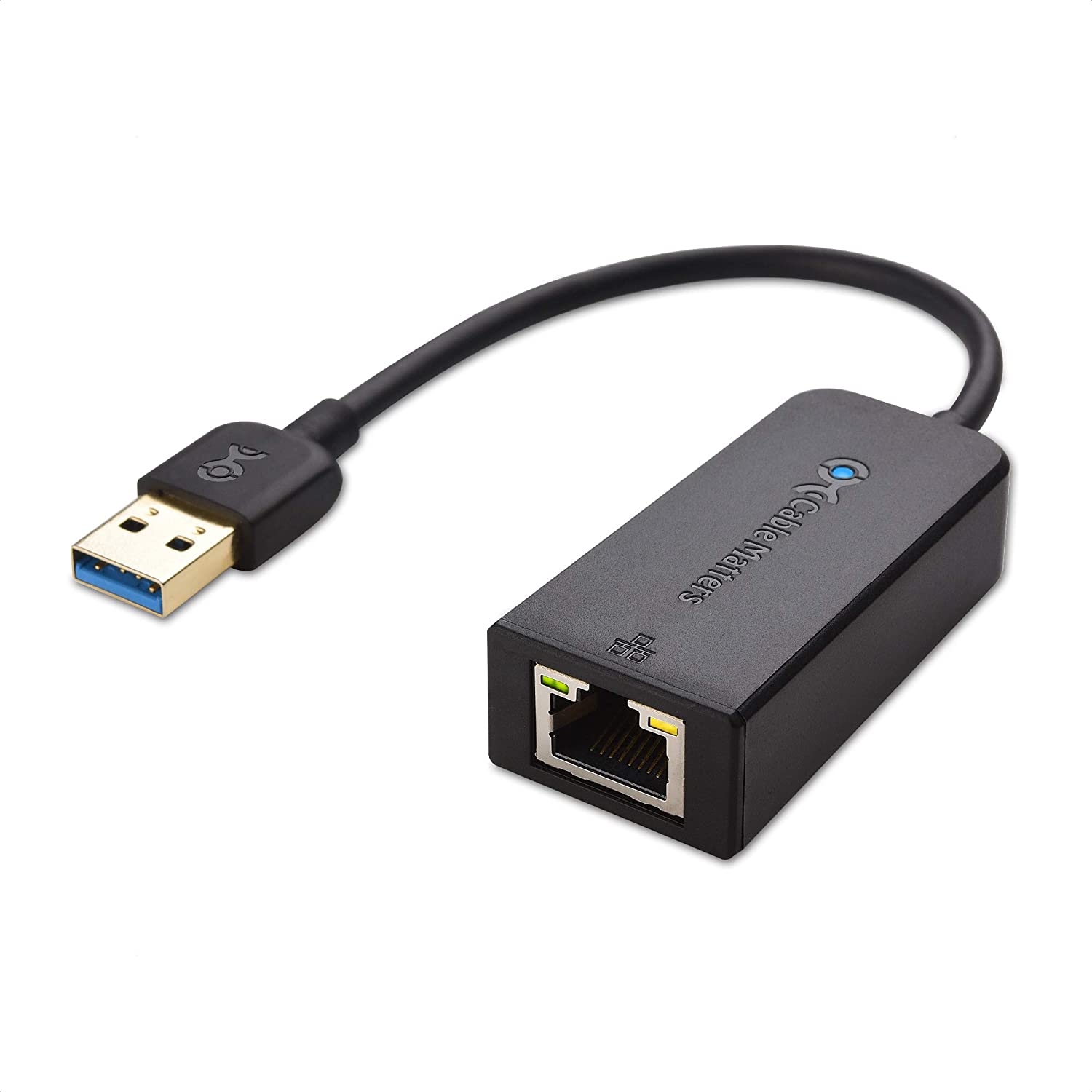 Cable Matters USB 3.0 to Gigabit Ethernet Adapter, USB to Ethernet Adapter 10/100/1000Mbps