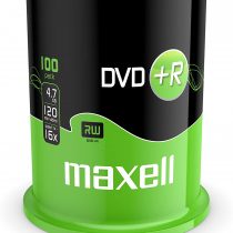 Maxell DVD+R 4.7 GB 16X 120 Min Video - Matt Silver (100 Disk - Spindle)