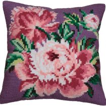 Collection D'Art Cross Stitch Cushion: Cabbage Rose