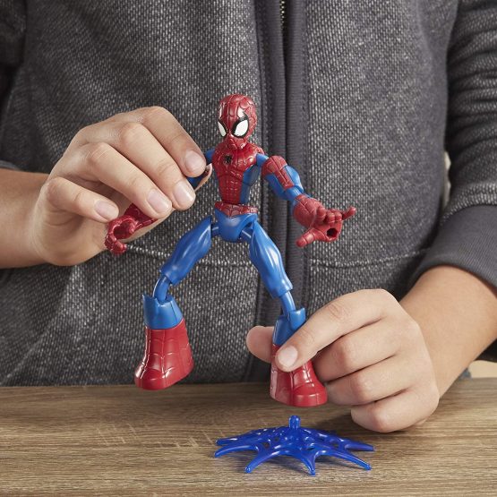 Marvel Spider-Man Bend and Flex Spider-Man Action Figure Toy, 15-cm Flexible Figure, Includes Web Accessory, For Children Aged 6 and Up - Image 3