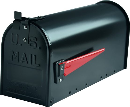Sterling MB22BK US Aluminium Mailbox - Black, Large