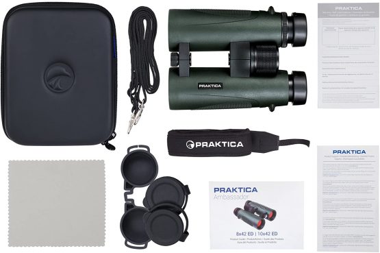 Praktica 8x42 mm Waterproof Ambassador Binoculars with ED Glass - Green - Image 4