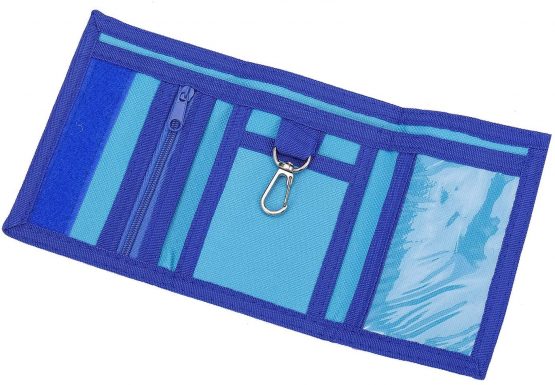 RFID Wallet, Cute Cartoon Wallet with Zipper for Kids, Blue Dinosaur - Image 4