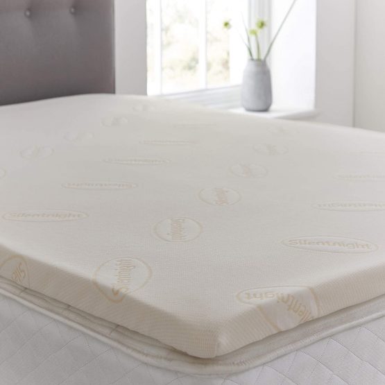 Silentnight Impress Memory Foam Mattress Topper 5cm - Extra Deep Thick Best Quality Memory Foam Pad Soft Comfy Plump for Back Neck Pain Home Sofa Bed Caravan Futon - High Density Bed Toppers - Image 3