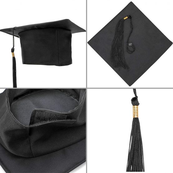 HOWAF Student Graduation Hat Cap and Graduate Satin Sash for Prime Adults Graduation Ceremony Party Favors Decoration, Graduation Hat Sash for University Bachelor High School - Image 3