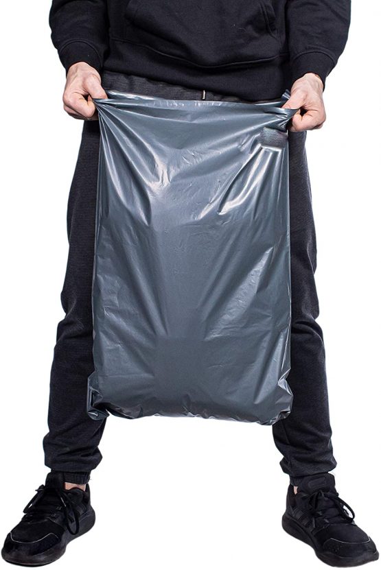 Large Mailing Bags by Calzette Extra Strong Polythene Grey Mail Envelopes for Packaging Clothes