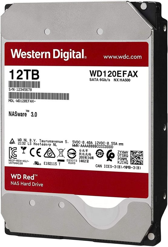 WD Red 12TB 3.5 Inch NAS Internal Hard Drive - 5400 RPM - WD120EFAX - Image 2