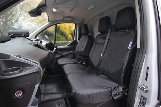 Waterproof Seat Cover Co WSC5101 Tailored Waterproof Heavy Duty Seat Covers to fit the Ford Transit Custom - Single & Double Set, Black - Image 3