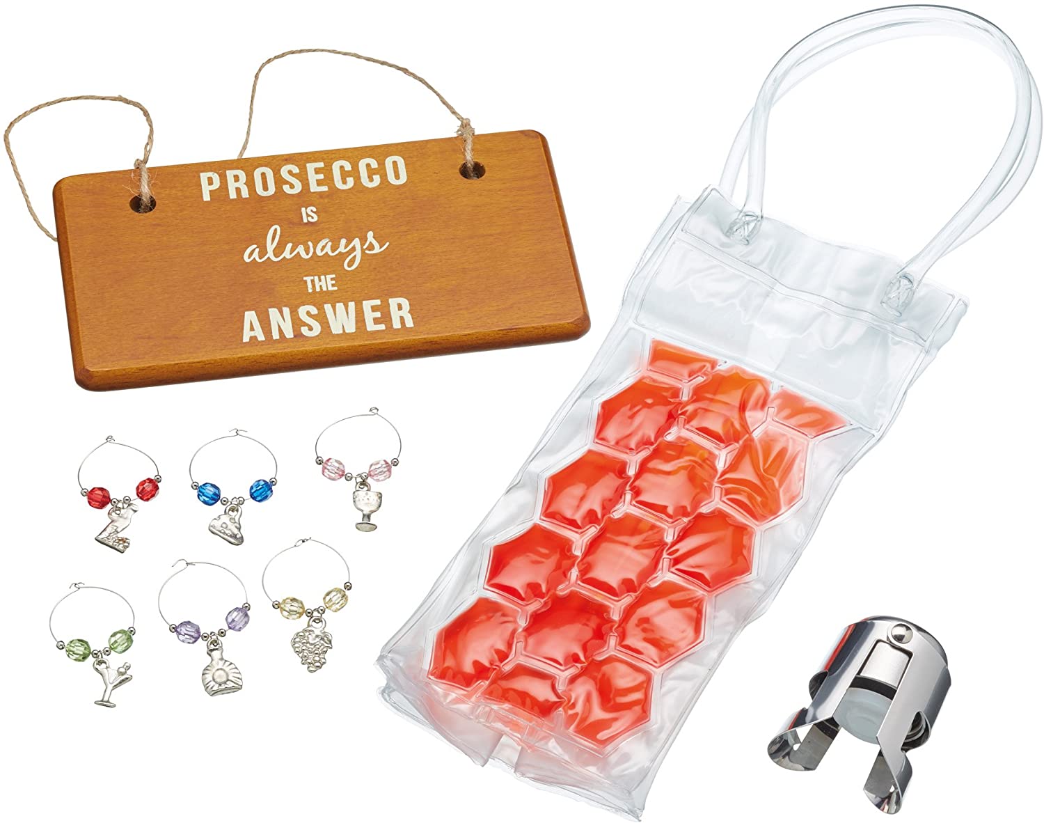 BarCraft Prosecco Gift Set (9 Pieces), Transparent - Image 4